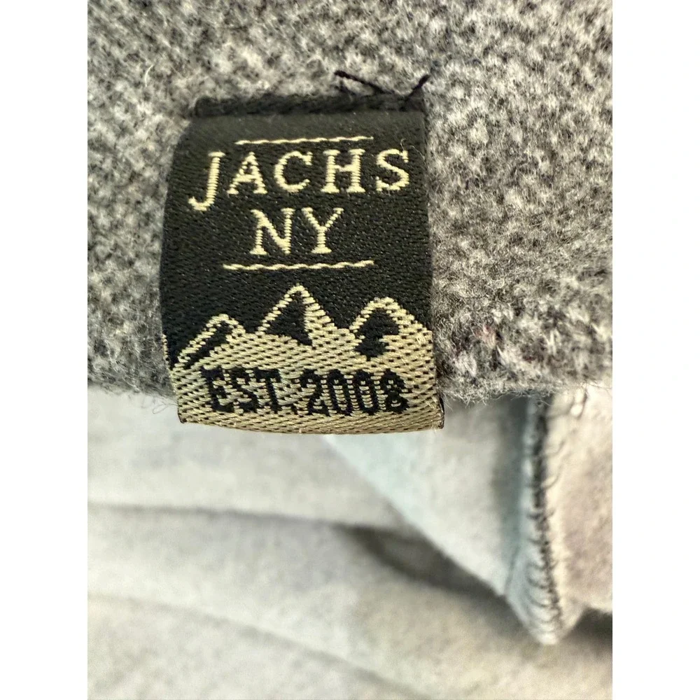 Jachs NY Mens XL Gray Wool Blend Crewneck Sweatshirt Heathered Knit Pullover